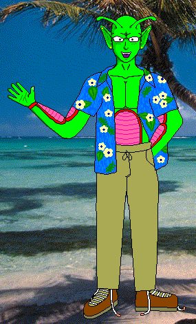 Bob the Hawaiian Shirt Wearing Namek