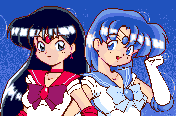 Sailor Mercury and Sailor Mars