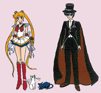 Sailor Moon and Tuxedo Mask